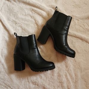 Soda Chunky Heel Ankle Boot